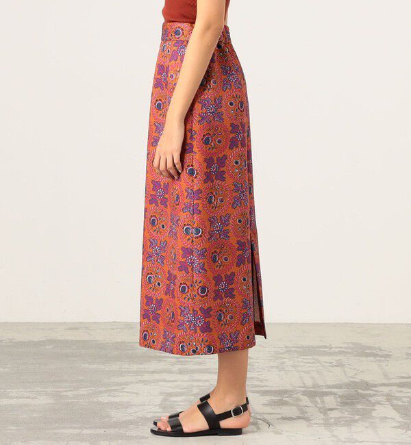 SOULEIADO「ポリエステルプリント セミタイトスカート」|スカート|