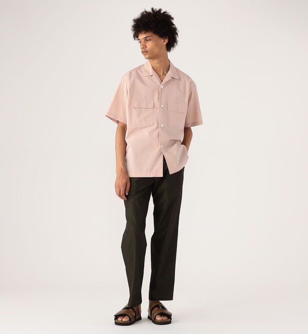 CABaN「CABaN コットンシャンブレー ダブルポケット半袖シャツ」|シャツ・ブラウス|