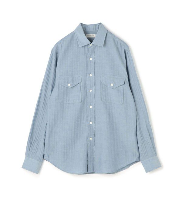TOMORROWLAND MENS「コットンウールボイル ダブルポケットシャツ」|シャツ・ブラウス|63 ライトブルー