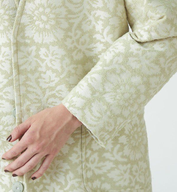 SOULEIADO「モールジャガード　Vネックロングコート」|ダッフルコート|