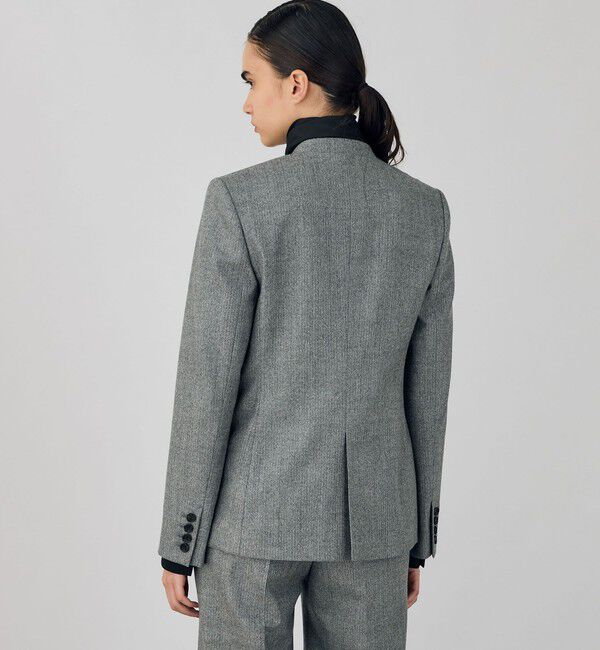 DES PRES「フランネルウールストレッチ ノーカラージャケット」|ノーカラージャケット|