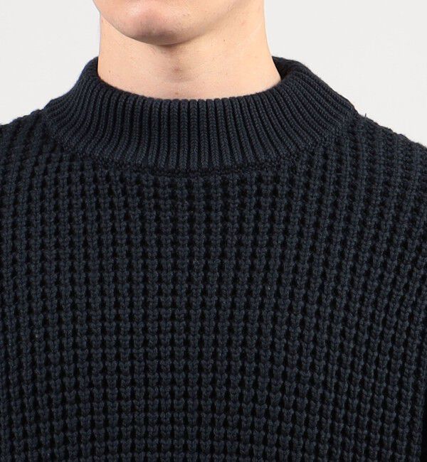 CABaN「CABaN コットンカシミヤワッフル モックネックプルオーバー」|ニット・セーター|