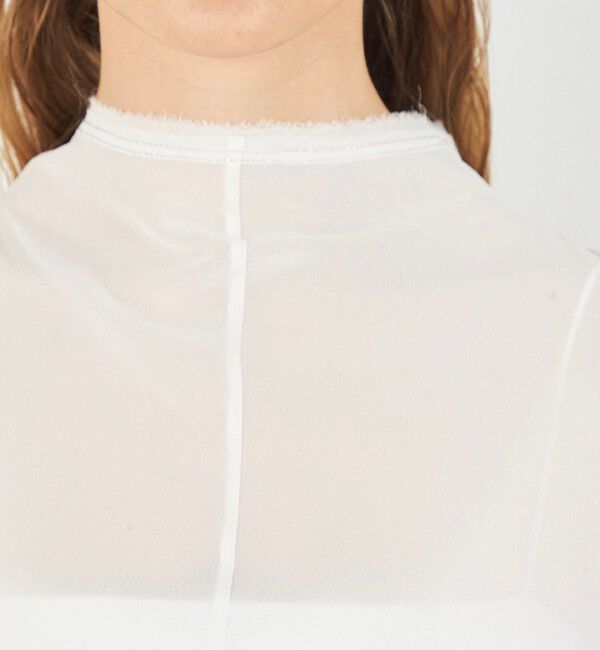 DES PRES「シルクシフォン ハイネックノースリーブブラウス」|シャツ・ブラウス|