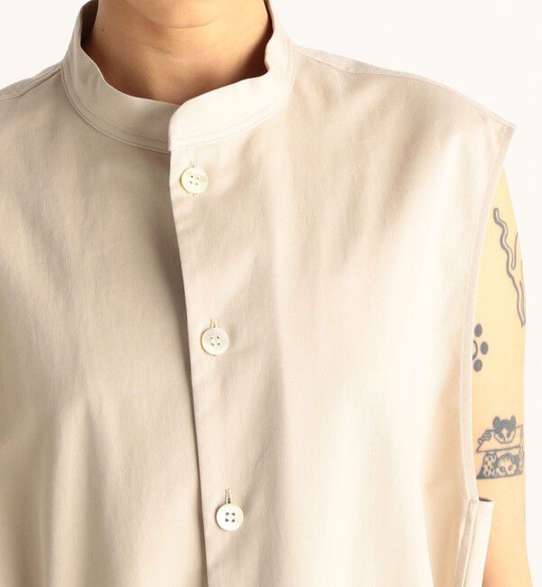 Edition「ゼニア ノースリーブシャツワンピース」|ワンピース|