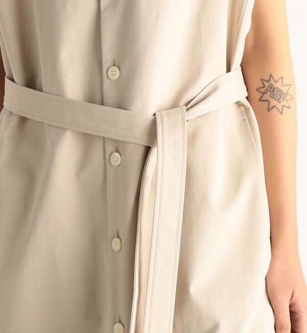 Edition「ゼニア ノースリーブシャツワンピース」|ワンピース|