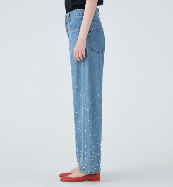 MACPHEE「【WEB限定】パールデニム コクーンテーパードパンツ」|デニム|