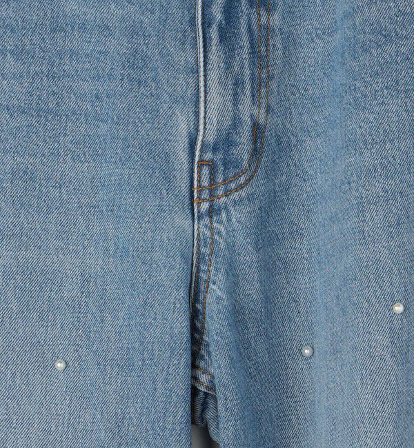 MACPHEE「【WEB限定】パールデニム コクーンテーパードパンツ」|デニム|