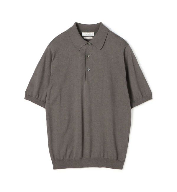 TOMORROWLAND MENS「シルクコットン ニットポロシャツ SESIA」|ニット・セーター|17 チャコールグレー