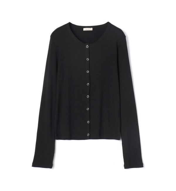 DES PRES「スモールライトリブ クルーネックカーディガン」|カーディガン|19 ブラック