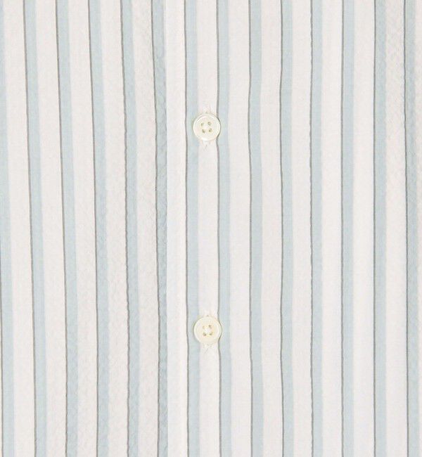 TOMORROWLAND MENS「コットンシアサッカー セミワイドカラーシャツ」|シャツ・ブラウス|