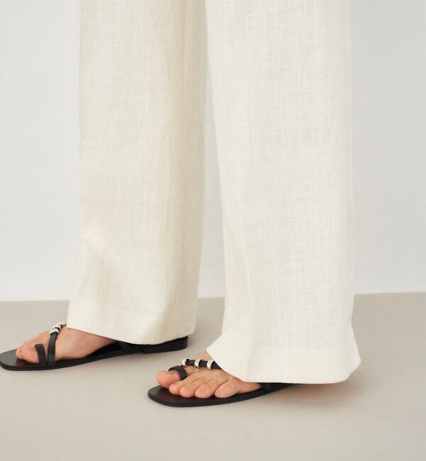 DES PRES「ウェットリネン 2タックパンツ」|スラックス|