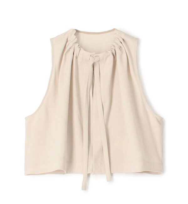BACCA「ジョーゼットサテン ギャザードブラウス」|シャツ・ブラウス|41 ライトベージュ