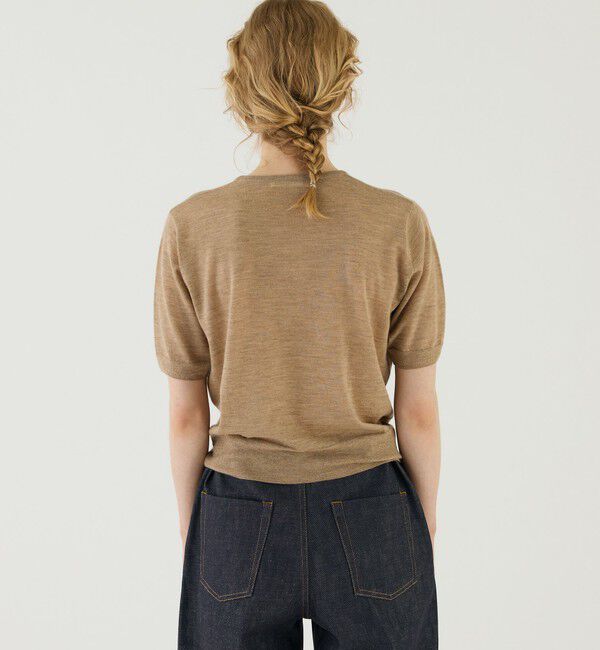 GALERIE VIE「ウーステッドカシミヤ ハーフスリーブプルオーバー」|ニット・セーター|