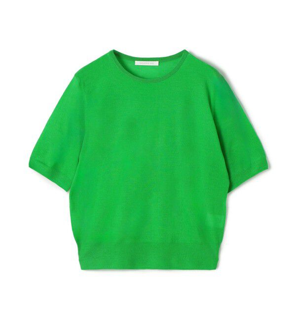 GALERIE VIE「ウーステッドカシミヤ ハーフスリーブプルオーバー」|ニット・セーター|55 グリーン