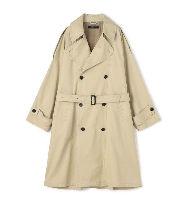 GALERIE VIE「ノンマーセライズドコットンギャバジン トレンチコート」|トレンチコート|43 ベージュ