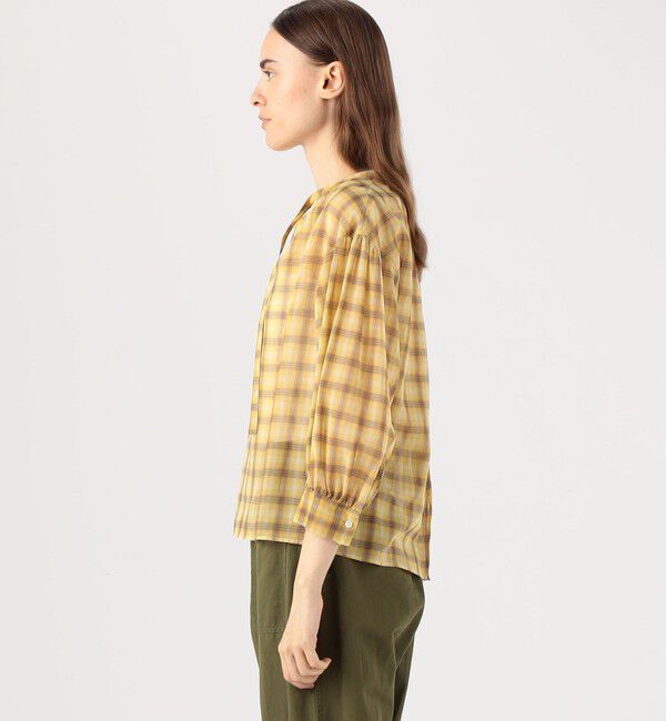 MACPHEE「コットンオーガンジーチェック ボウタイブラウス」|シャツ・ブラウス|