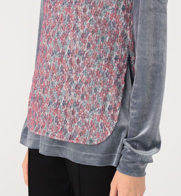 BACCA「フラワージャガード ストレッチタンクトップ」|シャツ・ブラウス|