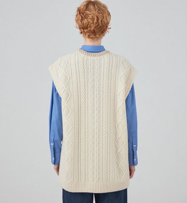 MACPHEE「ルレックスケーブル クルーネックベスト」|ベスト・ジレ|