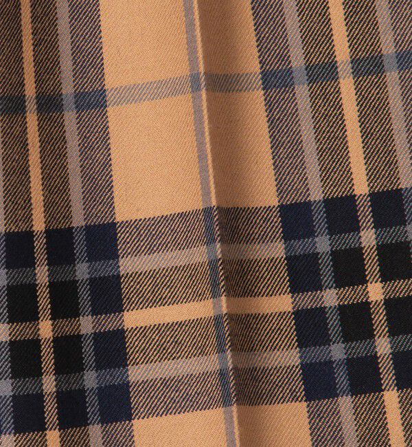 TOMORROWLAND MENS「ウールギャバジン タータンチェック イン2プリーツストレートスラックス」|スラックス|