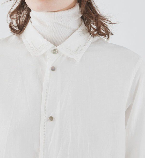 GALERIE VIE「ドロンワークシャツ レギュラーカラーシャツ」|シャツ・ブラウス|