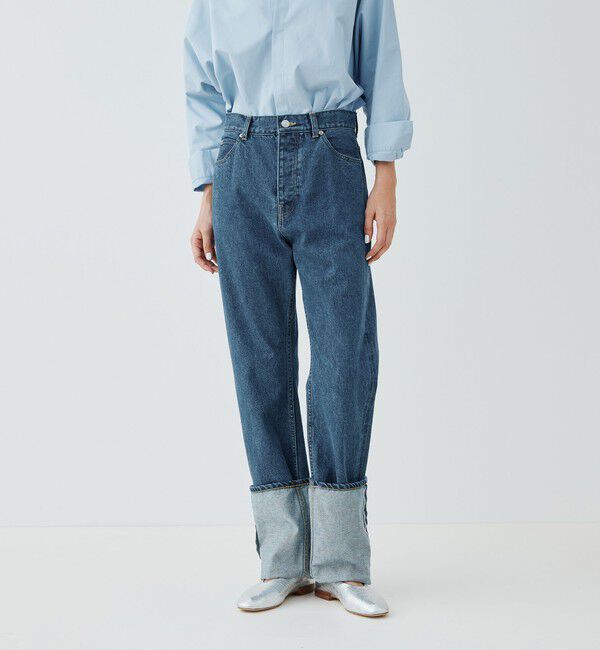 GALERIE VIE「ヴィンテージブルーデニム ロングヘムパンツ」|デニム|