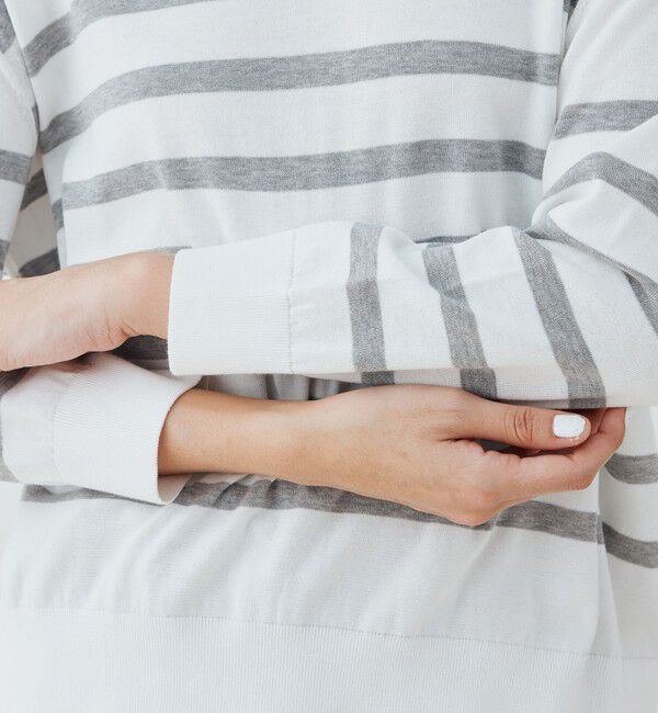 GALERIE VIE「プレーンコットン Vネックプルオーバー」|ニット・セーター|