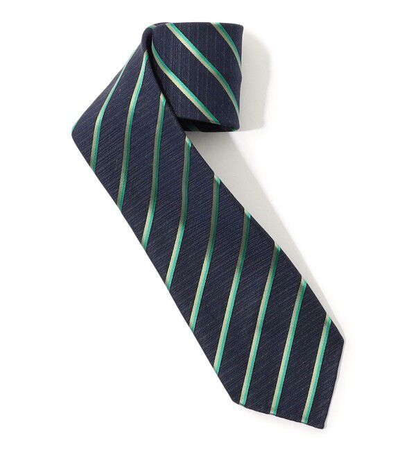 TOMORROWLAND GOODS「TOMORROWLAND MADE IN ITALY リネンシルク レジメンタルネクタイ」|ネクタイ・蝶ネクタイ|66 ブルー系