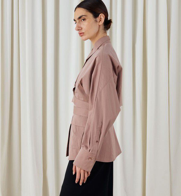 DES PRES「コットンストレッチポプリン レイヤードシャツ」|シャツ・ブラウス|