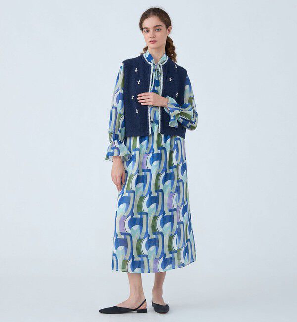 Ballsey「ビジューブークレー ショートベスト」|ベスト・ジレ|