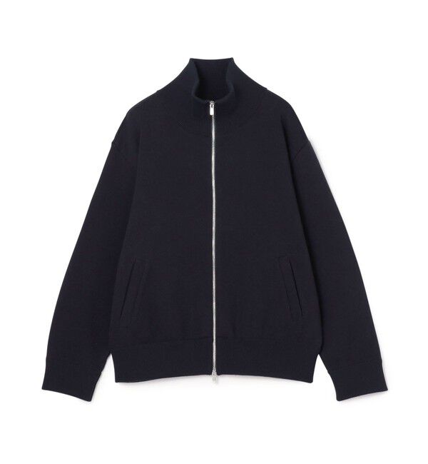 GALERIE VIE「ウェーブコットン ジップアップブルゾン」|ニット・セーター|69 ネイビー
