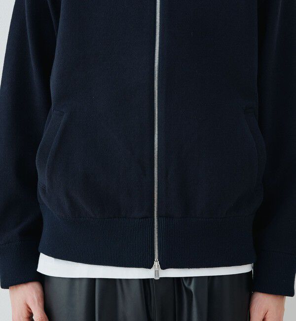 GALERIE VIE「ウェーブコットン ジップアップブルゾン」|ニット・セーター|