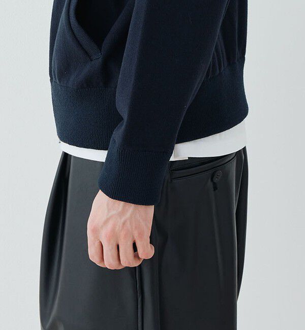 GALERIE VIE「ウェーブコットン ジップアップブルゾン」|ニット・セーター|