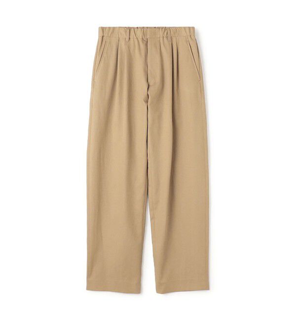 GALERIE VIE「ノンマーセライズドコットン ツータックイージーパンツ」|チノ|45 キャメル