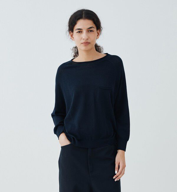 GALERIE VIE「ガーゼコットン クルーネックプルオーバー」|ニット・セーター|