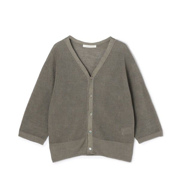 GALERIE VIE「リネンハーフカーディガン Vネックカーディガン」|カーディガン|17 チャコールグレー