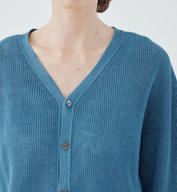 GALERIE VIE「リネンハーフカーディガン Vネックカーディガン」|カーディガン|