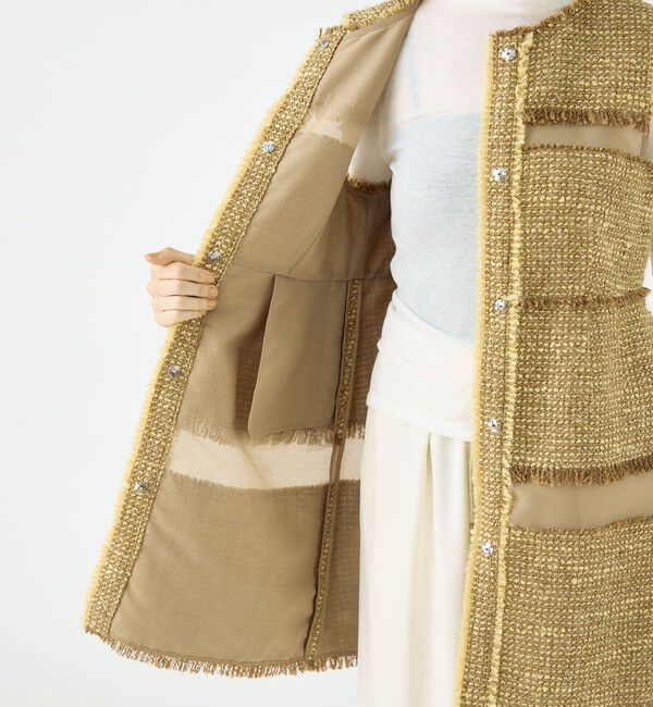 Ballsey「ブロッキングツイード ミドルジレ」|ベスト・ジレ|