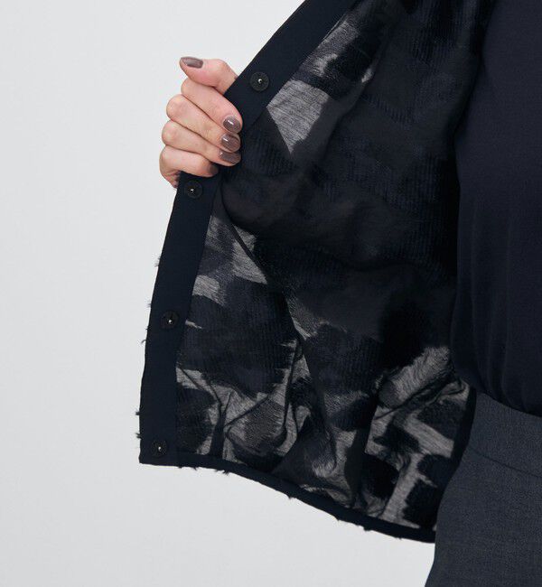 TOMORROWLAND collection「シアーカットフラワー ライトブルゾン」|ブルゾン・スタジャン|