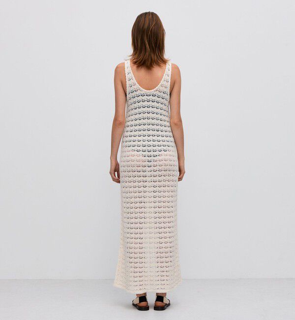 BACCA「パイルレース ノースリーブロングドレス」|ワンピース|