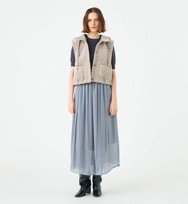 Ballsey「キルティングベロア ショートベスト」|ベスト・ジレ|