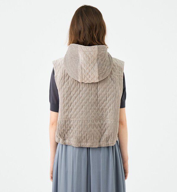 Ballsey「キルティングベロア ショートベスト」|ベスト・ジレ|