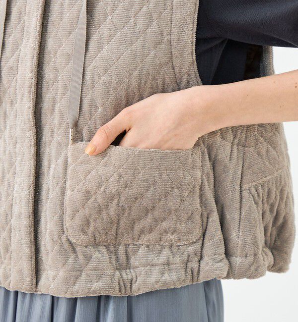 Ballsey「キルティングベロア ショートベスト」|ベスト・ジレ|