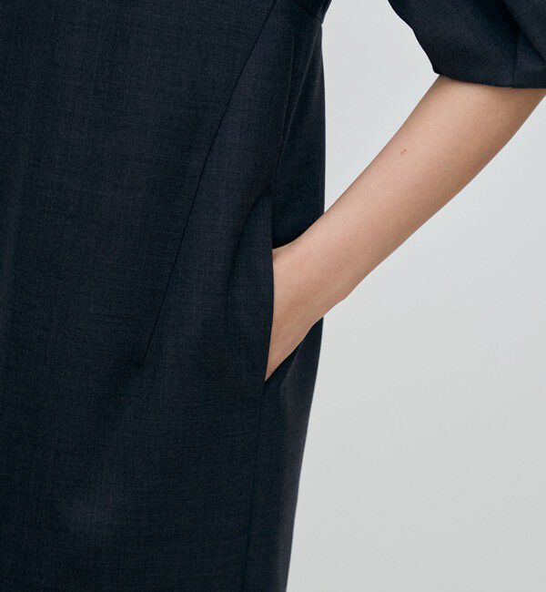 TOMORROWLAND collection「スーパーウールウィーブ ハイウエストIラインワンピース」|ワンピース|