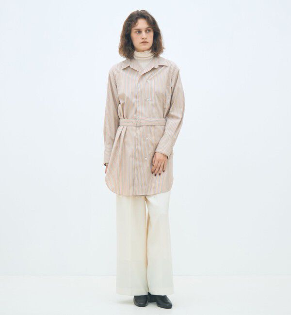MACPHEE「コットンブロード ベルト付きチュニックシャツ」|チュニック|