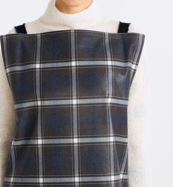 Edition「箔コーティングチェック  ロングワンピース」|ワンピース|