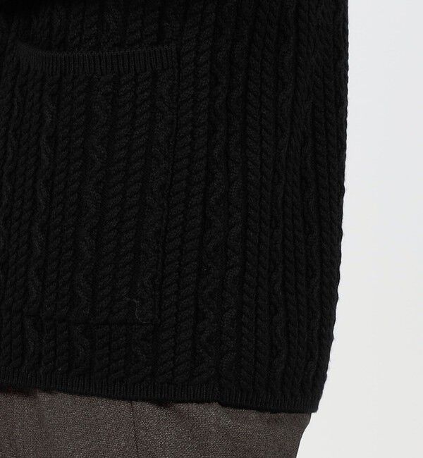 TOMORROWLAND MENS「ウールケーブルニット ダブルブレスト4Bジャケット」|ニット・セーター|