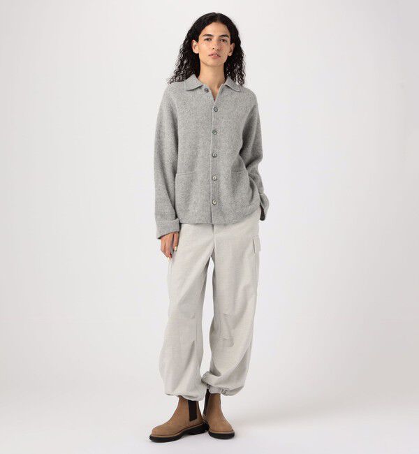 GALERIE VIE「ベビーアルパカボイルド シャツカーディガン」|カーディガン|