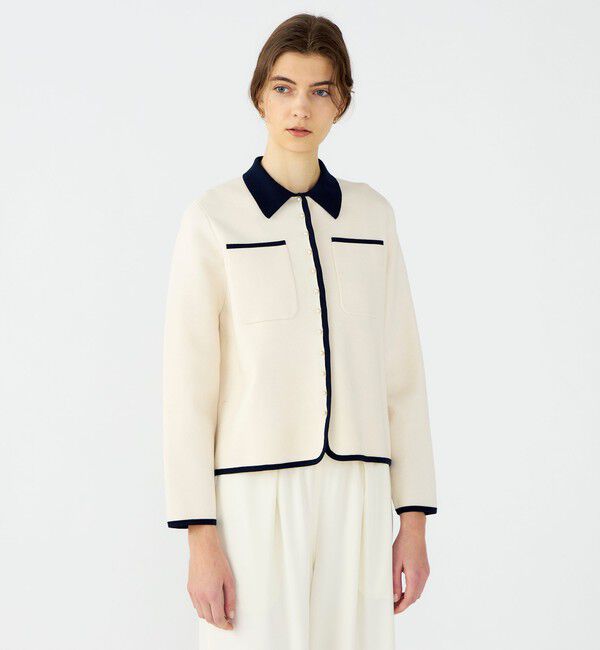 Ballsey「【WEB先行予約】パールコンビ シャツカーディガン」|ニット・セーター|