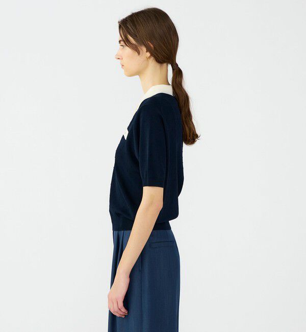Ballsey「【WEB先行予約】ストレッチタックドット ポロプルオーバー」|ニット・セーター|