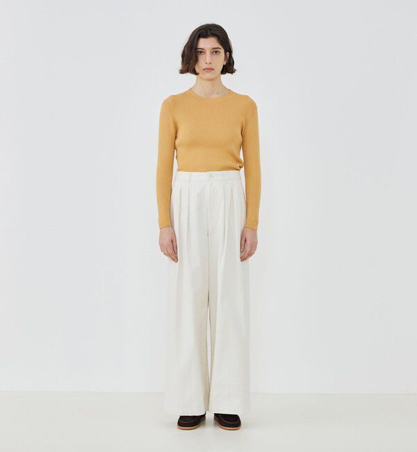 GALERIE VIE「ノンマーセライズドコットン タックワイドパンツ」|その他|